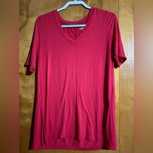 Torrid Women's V-Neck Tunic Length Short Sleeve Tee